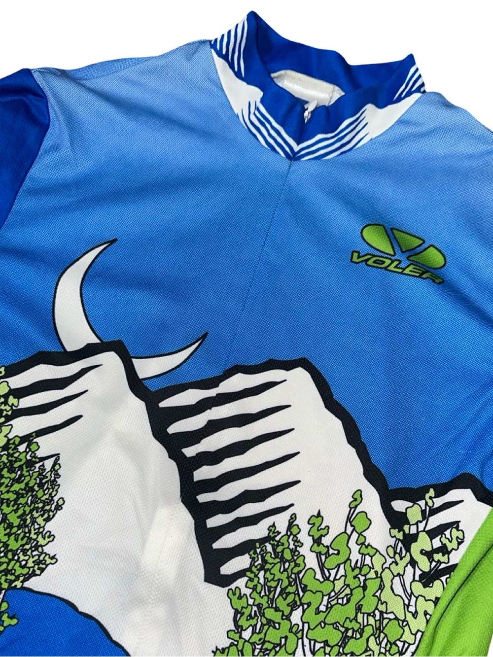 Voler Vintage Women’s Size S Blue Mountain Graphic 2003 Cycling Jersey Tee